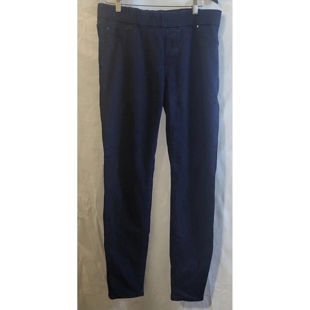 Liver Pool‎ Women's Jeans Elastic Waist Leggings, Navy Blue, Size 14/32
